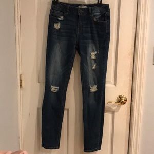 Charlotte Russe Ripped Blue Jeans